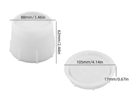 Molde silicona maceta lisa con tapa
